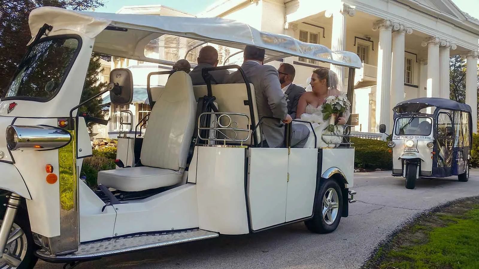 Tuk tuk wedding shuttle